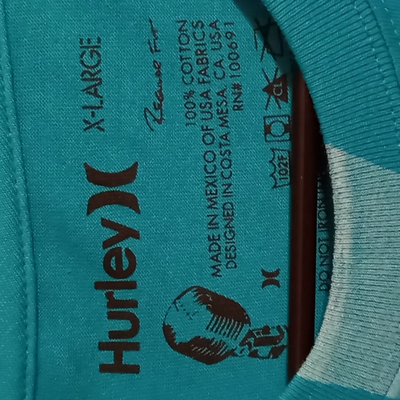 HURLEY BNWT TURQUOISE KING OF THE ROAD MENS TEE SZ XL - Picture 8 of 9
